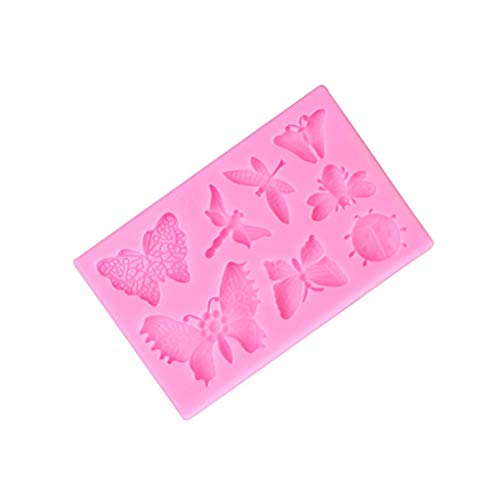 Insektenformen Antihaft-Silikon-Süßigkeit-Schokoladen-Formen DIY Seifen-Form für Hauptküche (Rosa) von Cabilock