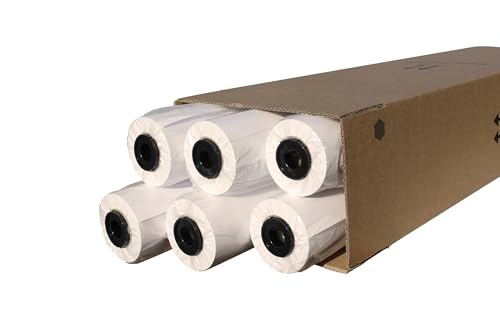 CABROGREEN Plotterpapier 90 g/m² – 100 % Recycling-Papier, 610 mm × 45 m, 50 mm Hülse | unbeschichtet für CAD, technische Zeichnungen & Pläne - 6 Rollen CABROGREEN Plotterpapier 90 g/m² – 100 % Recycling-Papier, 610 mm × 45 m, 50 mm Hülse | unbeschichtet für CAD, technische Zeichnungen & Pläne - 6 Rollen von Cabrogreen