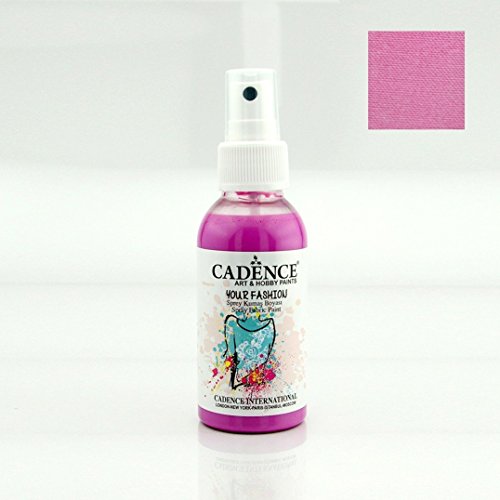 Cadence Textilfarbe zum Sprühen (Fashion Spray) | auf Wasserbasis | 100 ML (1103-Pink) von Cadence