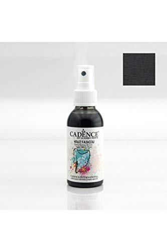 Cadence Textilfarbe zum Sprühen (Fashion Spray) | auf Wasserbasis | 100 ML (1119-Schwarz) von Cadence