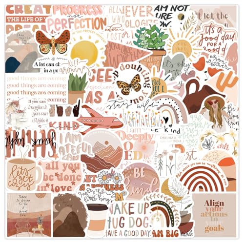 100 Stück Inspirierende Sticker Set, Asthetische Aufkleber, Vintage Sticker, Wasserdicht, Kreatives DIY für Laptop Mobiltelefone Skateboard Gepäck etc, Geeignet für Erwachsene und Kinder 100 Stück Inspirierende Sticker Set, Asthetische Aufkleber, Vintage Sticker, Wasserdicht, Kreatives DIY für Laptop Mobiltelefone Skateboard Gepäck etc, Geeignet für Erwachsene und Kinder von Cadimus