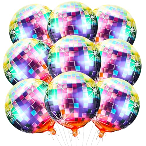 9 Stück Discokugel Luftballon Bunt, 22 Zoll 4D Disco Folienballons, Discokugel Deko, Party Ballon Set, Helium Ballon für Disco Geburtstag Abschlussball Karneval 70er 80er 90er Party 9 Stück Discokugel Luftballon Bunt, 22 Zoll 4D Disco Folienballons, Discokugel Deko, Party Ballon Set, Helium Ballon für Disco Geburtstag Abschlussball Karneval 70er 80er 90er Party von Cadimus