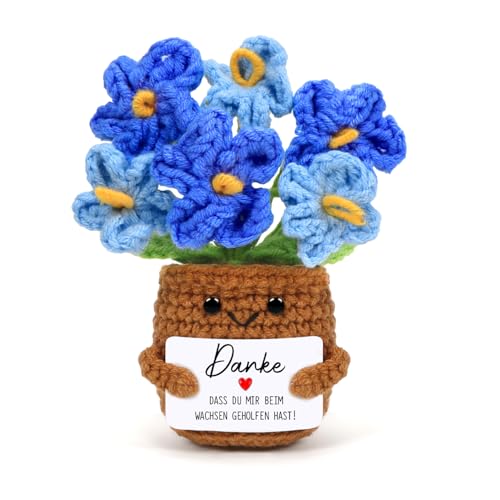 Cadimus Positive Blume,Kleines Dankeschön Geschenk,Kleine Gestrickte Blume Blau,Lustige Häkelblumen Pocket Hug,Handgemachte Gehäkelte Blumen,Danke Geschenk für Freunde Kollegen Familie Freundin Cadimus Positive Blume,Kleines Dankeschön Geschenk,Kleine Gestrickte Blume Blau,Lustige Häkelblumen Pocket Hug,Handgemachte Gehäkelte Blumen,Danke Geschenk für Freunde Kollegen Familie Freundin von Cadimus