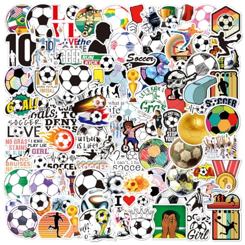 100 Stück Fußball Sticker Anzug, Fussball Aufkleber, Sport Fußball Aufkleber, Wasserdicht, Kreatives DIY für Laptop Mobiltelefone Skateboard Gepäck etc, Geeignet für Erwachsene und Kinder 100 Stück Fußball Sticker Anzug, Fussball Aufkleber, Sport Fußball Aufkleber, Wasserdicht, Kreatives DIY für Laptop Mobiltelefone Skateboard Gepäck etc, Geeignet für Erwachsene und Kinder von Cadimus