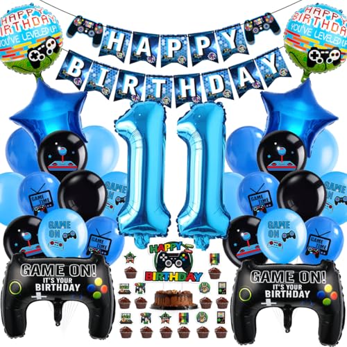 Cadimus Videospiel Geburtstag Deko,Gaming Luftballons 11,Ballons Deko 11 Jahre Junge,Geburtstag 11. Spielthemen Party,XXL Gaming Controller Folienballons,Luftballons Spiel Blau Schwarz Cadimus Videospiel Geburtstag Deko,Gaming Luftballons 11,Ballons Deko 11 Jahre Junge,Geburtstag 11. Spielthemen Party,XXL Gaming Controller Folienballons,Luftballons Spiel Blau Schwarz von Cadimus
