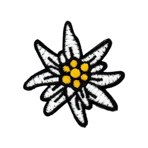 Café Viereck ® Bundeswehr Edelweiß Edelweiss Patch Gestickt mit Klett – 4,5 cm x 4,5 cm von Café Viereck