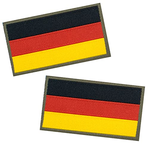 Café Viereck ® Bundeswehr Germany Deutschland Flaggen Patch Hoheitsabzeichen - 5 x 3 cm gewebt mit Klett (2) von Café Viereck