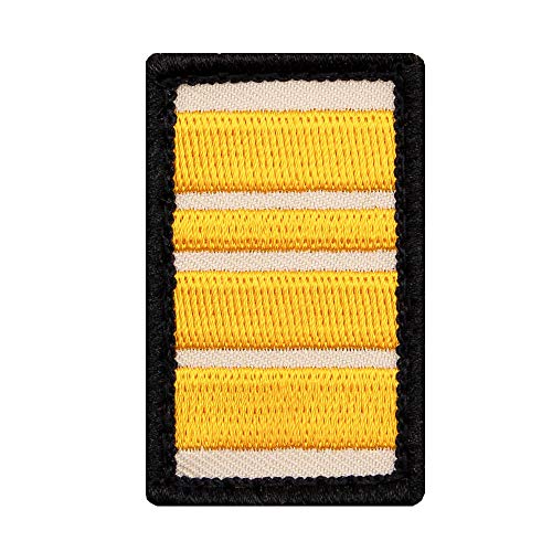 Café Viereck ® Fregattenkapitän Marine Bundeswehr Rank Patch mit Dienstgrad - Gestickt mit Klett –3 x 5 cm (Sand mini) von Café Viereck