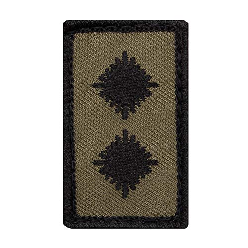 Café Viereck ® Oberleutnant Bundeswehr Rank Patch mit Dienstgrad - Gestickt mit Klett – 3 x 5 cm (Oliv mini) von Café Viereck