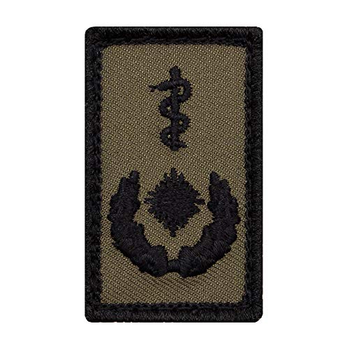 Café Viereck ® Oberstabsarzt Bundeswehr Rank Patch mit Dienstgrad - Gestickt mit Klett – 3 x 5 cm (Oliv mini) von Café Viereck