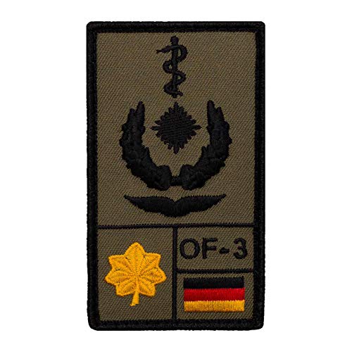 Café Viereck ® Oberstabsarzt Luftwaffe Bundeswehr Rank Patch mit Dienstgrad - Gestickt mit Klett – 9,8 cm x 5,6 cm von Café Viereck