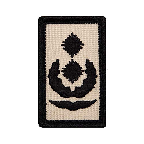 Café Viereck ® Oberstleutnant Luftwaffe Bundeswehr Rank Patch mit Dienstgrad - Gestickt mit Klett – 3 x 5 cm (Sand mini) von Café Viereck