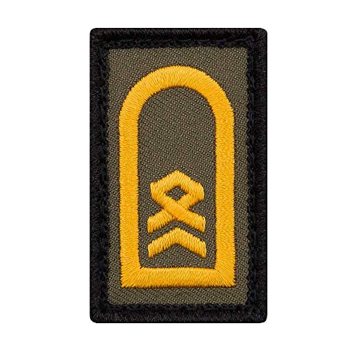 Café Viereck ® Stabsbootsmann Marine Bundeswehr Rank Patch mit Dienstgrad - Gestickt mit Klett – 3 x 5 cm (oliv mini) von Café Viereck