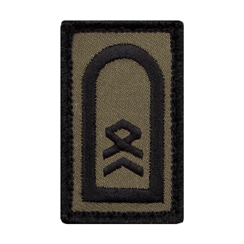 Café Viereck ® Stabsfeldwebel Bundeswehr Rank Patch mit Dienstgrad - Gestickt mit Klett – 3 x 5 cm (Oliv mini) von Café Viereck
