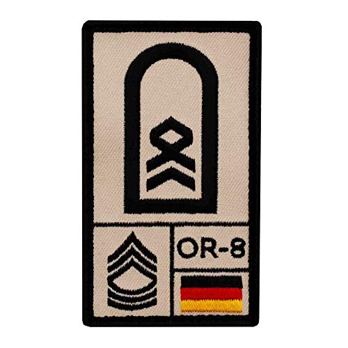 Café Viereck ® Stabsfeldwebel Bundeswehr Rank Patch mit Dienstgrad - Gestickt mit Klett – 9,8 cm x 5,6 cm von Café Viereck