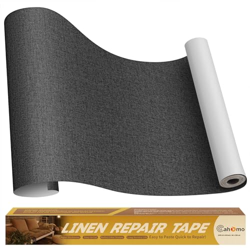 Flicken Selbstklebend Stoff, Cahomo Leinenstoff Patches Selbstklebend, 40x230 cm Leinen Reparatur Patches für Sofa, Autositze, Bootssitze, Bürostuhl, Vorhang - Schwarz Grau Flicken Selbstklebend Stoff, Cahomo Leinenstoff Patches Selbstklebend, 40x230 cm Leinen Reparatur Patches für Sofa, Autositze, Bootssitze, Bürostuhl, Vorhang - Schwarz Grau von Cahomo