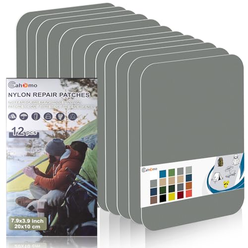Cahomo Nylon Reparatur Patches, 12 Stück 20x10 cm Selbstklebender Wasserdichte Reparatur Patch, Daunenjacke Flicken Reparaturset,Nylon Flicken Selbstklebend, für Jacken, Zelte, Daunenjacke-Hellgrau Cahomo Nylon Reparatur Patches, 12 Stück 20x10 cm Selbstklebender Wasserdichte Reparatur Patch, Daunenjacke Flicken Reparaturset,Nylon Flicken Selbstklebend, für Jacken, Zelte, Daunenjacke-Hellgrau von Cahomo