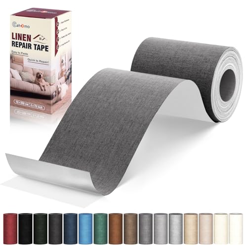 Flicken Selbstklebend Stoff, Cahomo Leinenstoff Patches Selbstklebend, 10x200 cm Leinen Reparatur Patches für Sofa, Autositze, Bootssitze, Bürostuhl, Vorhang - Dunkelgrau Flicken Selbstklebend Stoff, Cahomo Leinenstoff Patches Selbstklebend, 10x200 cm Leinen Reparatur Patches für Sofa, Autositze, Bootssitze, Bürostuhl, Vorhang - Dunkelgrau von Cahomo