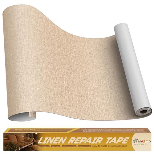 Flicken Selbstklebend Stoff, Cahomo Leinenstoff Patches Selbstklebend, 40x230 cm Leinen Reparatur Patches für Sofa, Autositze, Bootssitze, Bürostuhl, Vorhang - Dunkelbeige Flicken Selbstklebend Stoff, Cahomo Leinenstoff Patches Selbstklebend, 40x230 cm Leinen Reparatur Patches für Sofa, Autositze, Bootssitze, Bürostuhl, Vorhang - Dunkelbeige von Cahomo