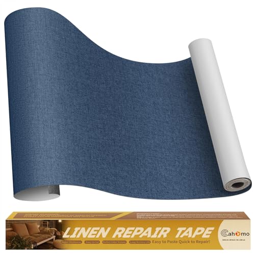 Cahomo Flicken Selbstklebend Stoff, Leinenstoff Patches Selbstklebend, 40x230 cm Leinen Reparatur Patches für Sofa, Autositze, Bootssitze, Bürostuhl, Vorhang - Marineblau Cahomo Flicken Selbstklebend Stoff, Leinenstoff Patches Selbstklebend, 40x230 cm Leinen Reparatur Patches für Sofa, Autositze, Bootssitze, Bürostuhl, Vorhang - Marineblau von Cahomo