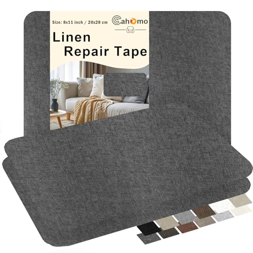 Leinenstoff Patches Selbstklebend, 3 Stück 20x28 cm Leinen Reparatur Patches, Leinen Flicken Selbstklebend, für Sofas, Autositze, Vorhang Kopfteile, Rucksack Dunkelgrau Leinenstoff Patches Selbstklebend, 3 Stück 20x28 cm Leinen Reparatur Patches, Leinen Flicken Selbstklebend, für Sofas, Autositze, Vorhang Kopfteile, Rucksack Dunkelgrau von Cahomo