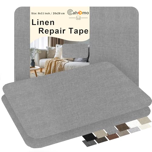 Leinenstoff Patches Selbstklebend, 3 Stück 20x28 cm Leinen Reparatur Patches, Leinen Flicken Selbstklebend, für Sofas, Autositze, Vorhang Kopfteile, Rucksack Mittelgrau Leinenstoff Patches Selbstklebend, 3 Stück 20x28 cm Leinen Reparatur Patches, Leinen Flicken Selbstklebend, für Sofas, Autositze, Vorhang Kopfteile, Rucksack Mittelgrau von Cahomo