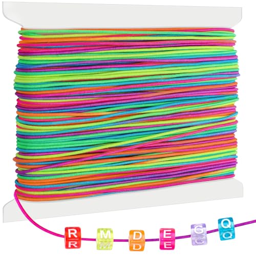 Caianwin 40M Gummiband für Armbänder 1mm Elastische Schnur Regenbogen Farbe Schmuckfaden Nylonschnur für Perlen, Armbänder, Halskette und DIY Schmuck Handwerk Caianwin 40M Gummiband für Armbänder 1mm Elastische Schnur Regenbogen Farbe Schmuckfaden Nylonschnur für Perlen, Armbänder, Halskette und DIY Schmuck Handwerk von Caianwin
