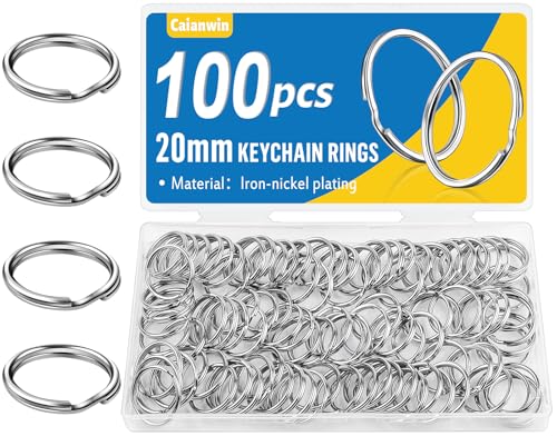100 Stück Schlüsselringe 20mm, Caianwin Schlüsselring Metall Rund Schlüsselanhänger Ring für Schlüssel,Schlüsselanhänger Zubehör,Basteln,Ornamente und DIY 100 Stück Schlüsselringe 20mm, Caianwin Schlüsselring Metall Rund Schlüsselanhänger Ring für Schlüssel,Schlüsselanhänger Zubehör,Basteln,Ornamente und DIY von Caianwin