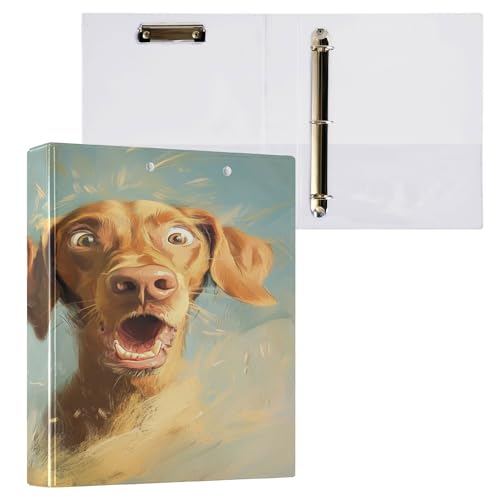 3,5 cm Notizbuch, 3 Ringe, Schulbedarf, Ordner mit Klemmbrett, sortierte Ordner, 200 Blatt, 2 Stück, Cartoon, lustige Vizsla-Hunde, Angst 3,5 cm Notizbuch, 3 Ringe, Schulbedarf, Ordner mit Klemmbrett, sortierte Ordner, 200 Blatt, 2 Stück, Cartoon, lustige Vizsla-Hunde, Angst von Caihoyu