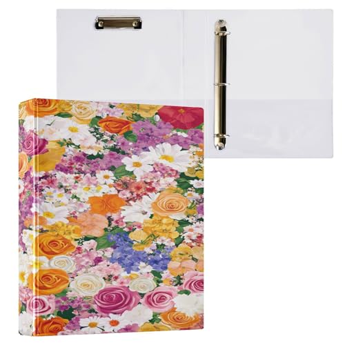3,5 cm Ringbuch mit drei Ringen, Ordner für die Schule mit Klemmbrett, sortierte Ordner, 200 Blatt, 1 Packung, Frühlingsblumen, District of Beauty Rose 3,5 cm Ringbuch mit drei Ringen, Ordner für die Schule mit Klemmbrett, sortierte Ordner, 200 Blatt, 1 Packung, Frühlingsblumen, District of Beauty Rose von Caihoyu