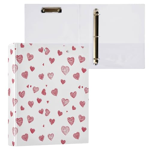 3,5 cm große Ordner mit drei Ringen, für die Schule, mit Klemmbrett, ästhetischer Ordner, Hardcover, 2 Stück, Valentinstag, Liebesherzen 3,5 cm große Ordner mit drei Ringen, für die Schule, mit Klemmbrett, ästhetischer Ordner, Hardcover, 2 Stück, Valentinstag, Liebesherzen von Caihoyu
