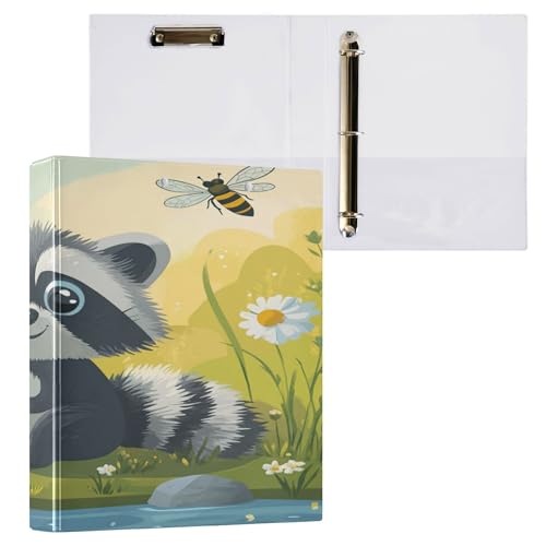 3,8 cm Notizbuch, 3,8 cm, 3 Ringe, Collegebinder, für Studenten, mit Klemmbrett, Bürobedarf, Hardcover, 2 Stück, robuster Waschbär A River 3,8 cm Notizbuch, 3,8 cm, 3 Ringe, Collegebinder, für Studenten, mit Klemmbrett, Bürobedarf, Hardcover, 2 Stück, robuster Waschbär A River von Caihoyu