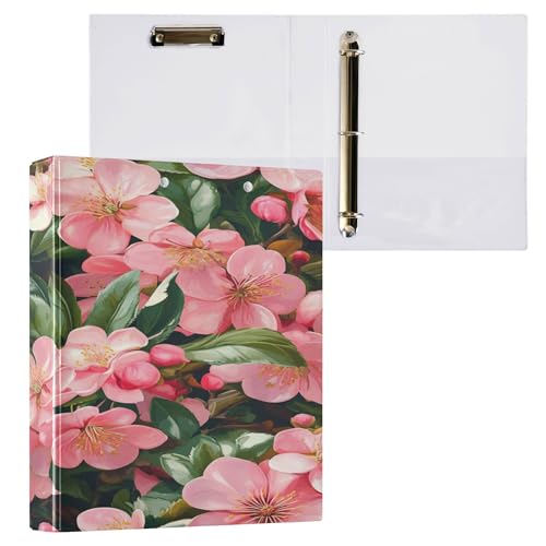 3,8 cm Ordner, runde Ringe für Studenten, mit Klemmbrett, Büroordner, Hardcover, 1 Packung, Schönheit, Frühlingsblumen, Delaware, Pfirsichblüte 3,8 cm Ordner, runde Ringe für Studenten, mit Klemmbrett, Büroordner, Hardcover, 1 Packung, Schönheit, Frühlingsblumen, Delaware, Pfirsichblüte von Caihoyu