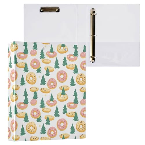3,8 cm Ringbuch mit 3 Ringen, für die Schule, mit Taschen, Bürobedarf, Hardcover, 1 Packung Donuts 3,8 cm Ringbuch mit 3 Ringen, für die Schule, mit Taschen, Bürobedarf, Hardcover, 1 Packung Donuts von Caihoyu