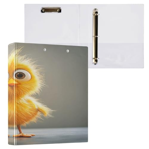 3,8 cm Ringbuch mit drei Ringen, Schulbedarf mit Innentaschen, sortierte Ordner, 200 Blatt, 1 Packung, Cartoon, lustiges Haustier, Huhn, neugierig 3,8 cm Ringbuch mit drei Ringen, Schulbedarf mit Innentaschen, sortierte Ordner, 200 Blatt, 1 Packung, Cartoon, lustiges Haustier, Huhn, neugierig von Caihoyu