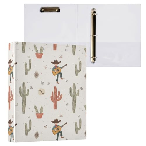 3,8 cm große Ringbücher für Studenten, mit Innentaschen, ästhetischer Ordner, Hardcover, 2 Stück, Western-Cowboy, Boho, Kaktus, Cowboy, große Wildnis 3,8 cm große Ringbücher für Studenten, mit Innentaschen, ästhetischer Ordner, Hardcover, 2 Stück, Western-Cowboy, Boho, Kaktus, Cowboy, große Wildnis von Caihoyu