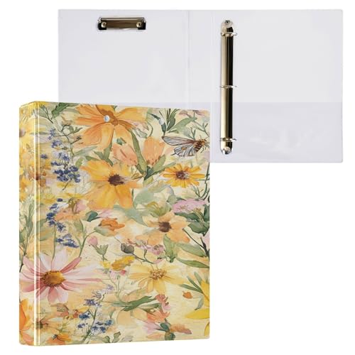 3,8 cm große Ringbücher für die Schule mit Innentaschen, Bürobedarf, 200 Blatt, 1 Packung, Schönheit, Frühlingsblumen, Kentucky, Goldrute, Libellen, Bienen und Schmetterlinge 3,8 cm große Ringbücher für die Schule mit Innentaschen, Bürobedarf, 200 Blatt, 1 Packung, Schönheit, Frühlingsblumen, Kentucky, Goldrute, Libellen, Bienen und Schmetterlinge von Caihoyu