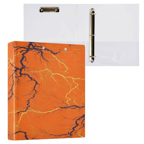 3,8 cm große Ringbücher für die Schule mit Innentaschen, Büroordner, Zubehör, 200 Blatt, 2 Stück, Lightning Orange 3,8 cm große Ringbücher für die Schule mit Innentaschen, Büroordner, Zubehör, 200 Blatt, 2 Stück, Lightning Orange von Caihoyu