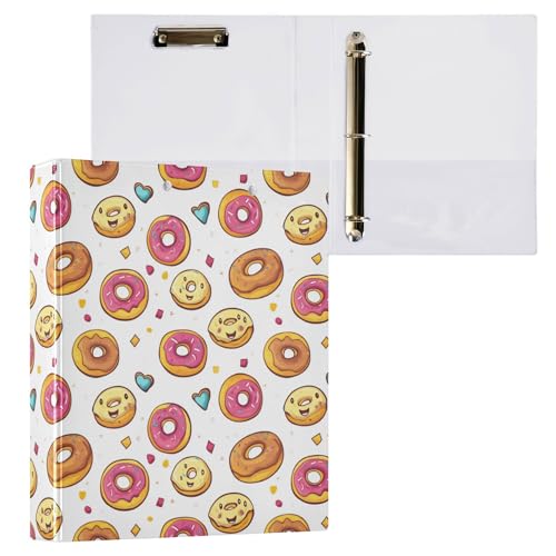 3,8 cm große Ringbücher für die Schule mit Klemmbrett, ästhetischer Ordner, Hardcover, 1 Packung Donuts 3,8 cm große Ringbücher für die Schule mit Klemmbrett, ästhetischer Ordner, Hardcover, 1 Packung Donuts von Caihoyu