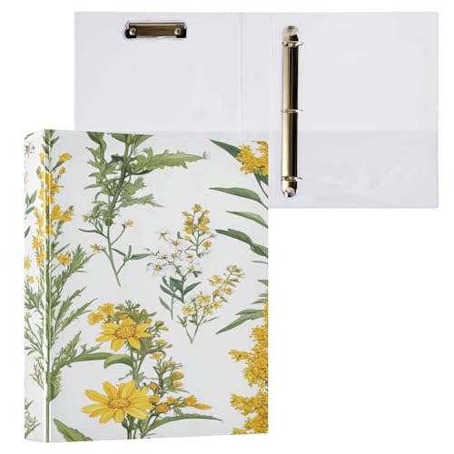 3,8 cm große Ringbücher für die Schule mit Tascheneinband, Büroordner, 200 Blatt, 2 Stück, Schönheit, Frühlingsblumen, Kentucky Goldenrod 3,8 cm große Ringbücher für die Schule mit Tascheneinband, Büroordner, 200 Blatt, 2 Stück, Schönheit, Frühlingsblumen, Kentucky Goldenrod von Caihoyu