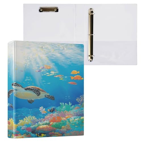 3 Ringbücher für Studenten, mit Klemmbrett, Bürobedarf, Hardcover, 2 Stück, Schildkröte 3 Ringbücher für Studenten, mit Klemmbrett, Bürobedarf, Hardcover, 2 Stück, Schildkröte von Caihoyu