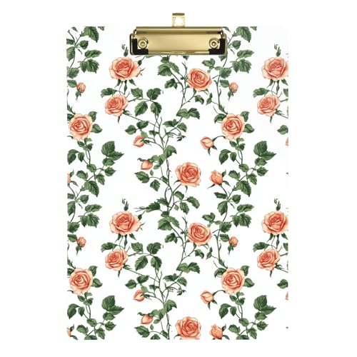 Acryl-Klemmbrett, lustig, cool, dekorative Klemmbretter, flaches Profil, A4, Briefgröße, Standard-Klemmbrett, Dokumenten-Organizer für Schule, Arbeit, Zeichnen, silberfarbener Clip, 30,5 x 22,9 cm von Caihoyu