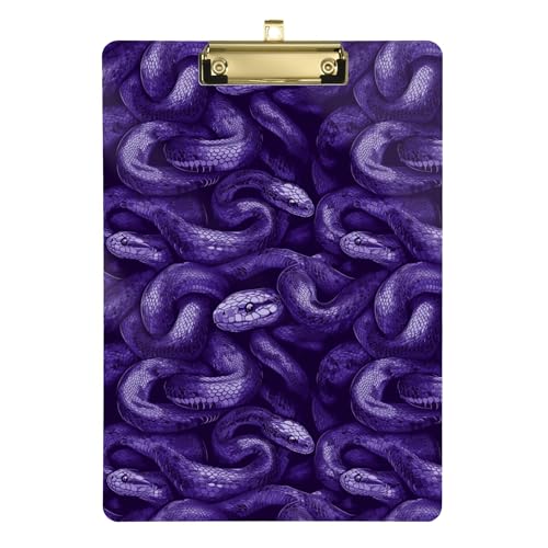 Acryl-Klemmbrett, lustig, cool, dekorative Klemmbretter, flaches Profil, Standard-A4-Größe, Klemmbretter für Lehrer, Sozialarbeiter, Studenten, Krankenschwestern, goldfarbener Clip, 30,5 x 22,9 cm von Caihoyu