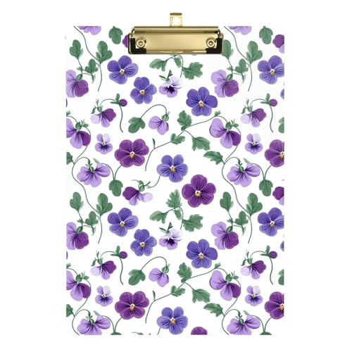 Acryl-Klemmbrett, niedlich, modisch, dekorativ, mit Metallclip, niedliche Kunststoff-Klemmbretter, A4, für Frauen, Krankenschwestern, Büro, goldfarbener Clip, 30,5 x 22,9 cm, Schönheit von Caihoyu