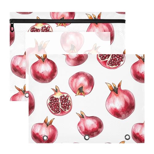 Bindertaschen mit 3 verstärkten Ösen, 3-Loch-Tasche für A4-Papier, Briefe, 2 Stück, Studenten, Kunstbedarf, Aufbewahrung, weiße Granatäpfel Bindertaschen mit 3 verstärkten Ösen, 3-Loch-Tasche für A4-Papier, Briefe, 2 Stück, Studenten, Kunstbedarf, Aufbewahrung, weiße Granatäpfel von Caihoyu