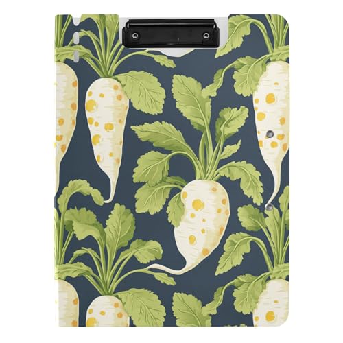 Faltbares Klemmbrett A4 Klemmbrett mit Padfolio Horizontal und Vertikal Doppelclips Schule Klemmbrett mit Hardcover Pastinake Cottage Style von Caihoyu