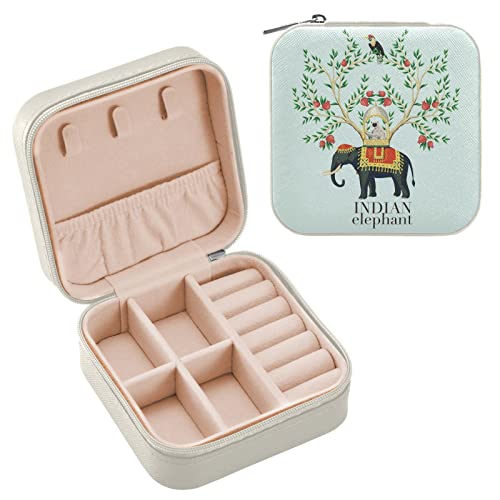 Kleine Schmuckschatulle für Damen, PU-Leder, Reise-Schmuckkästchen für Ringe, Ohrringe, Halsketten, Uhren, Geschenke für Mädchen, Frauen, Elefant und Faultier Kleine Schmuckschatulle für Damen, PU-Leder, Reise-Schmuckkästchen für Ringe, Ohrringe, Halsketten, Uhren, Geschenke für Mädchen, Frauen, Elefant und Faultier von Caihoyu