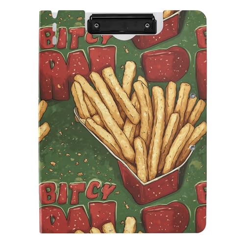 Klemmbrett A4 Klemmbrett Padfolio Doppelte Metallclips Stifthalter Still-Clipboard mit Abdeckung Pommes Frites Kunst Stil von Katsuhiro Otomo und Giraud Stil Klemmbrett A4 Klemmbrett Padfolio Doppelte Metallclips Stifthalter Still-Clipboard mit Abdeckung Pommes Frites Kunst Stil von Katsuhiro Otomo und Giraud Stil von Caihoyu
