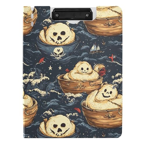 Klemmbrett Faltbares A4-Klemmbrett Padfolio Zwei Metallclips Stifthalter Still-Clipboard mit Abdeckung Zimtrollen Piraten-Stil Klemmbrett Faltbares A4-Klemmbrett Padfolio Zwei Metallclips Stifthalter Still-Clipboard mit Abdeckung Zimtrollen Piraten-Stil von Caihoyu