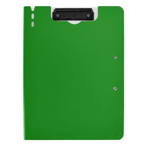 Klemmbrett mit Aufbewahrung, A4-Klemmbrett, Folio, zwei Metall-Clips, Stifthalter, Still-Clipboard mit Abdeckung, Drak Green Klemmbrett mit Aufbewahrung, A4-Klemmbrett, Folio, zwei Metall-Clips, Stifthalter, Still-Clipboard mit Abdeckung, Drak Green von Caihoyu